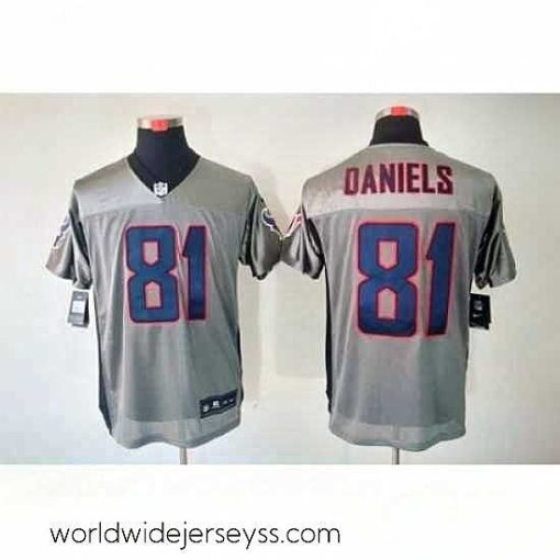Exquisitely designed Nike Houston Texans 81 Owen Daniels Grey Elite Shadow NFL Jersey