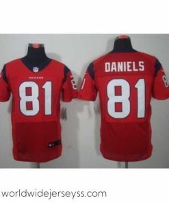 Superbly made Nike Houston Texans 81 Owen Daniels Red Elite NFL Jersey