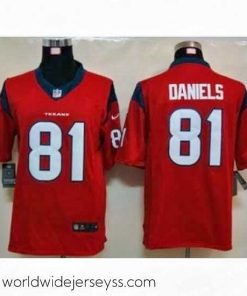 Marvelously styled Nike Houston Texans 81 Owen Daniels red Limited NFL Jersey
