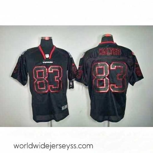 Exceptionally fashioned Nike Houston Texans 83 Kevin Walter Lights Out Black Elite NFL Jersey