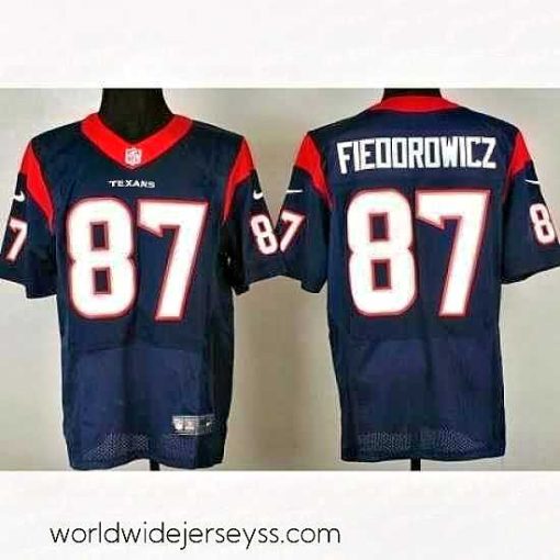 Exceptionally fashioned Nike Houston Texans 87 C.J. Fiedorowicz Blue Elite NFL Jersey