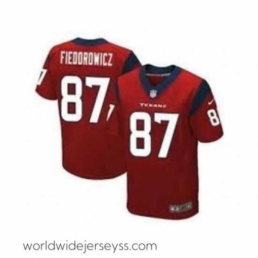 Marvelously styled Nike Houston Texans 87 C.J. Fiedorowicz Red Elite NFL Jersey