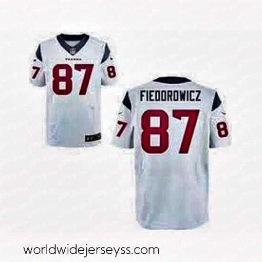 Exquisitely designed Nike Houston Texans 87 C.J. Fiedorowicz White Elite NFL Jersey