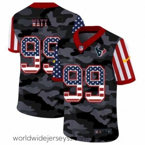Finely crafted Nike Houston Texans 99 J J  Watt Camo 2020 USA Flag Salute To Service Limited Jersey