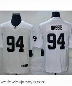 Exquisitely designed Nike Raiders 94 Carl Nassib White Vapor Untouchable Limited Jersey