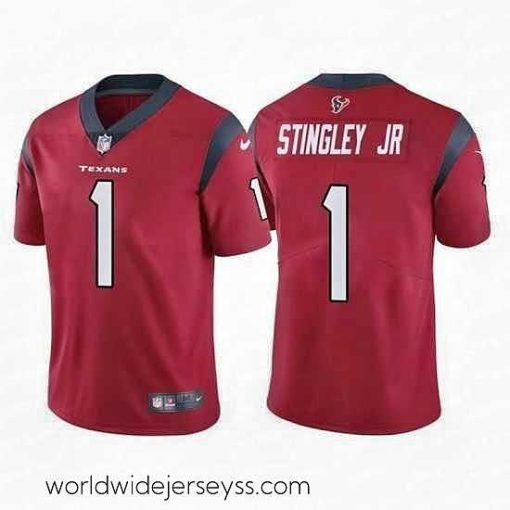 Exceptionally fashioned Nike Texans 1 Derek Stingley Jr Red 2022 NFL Draft Vapor Untouchable Limited Jerse