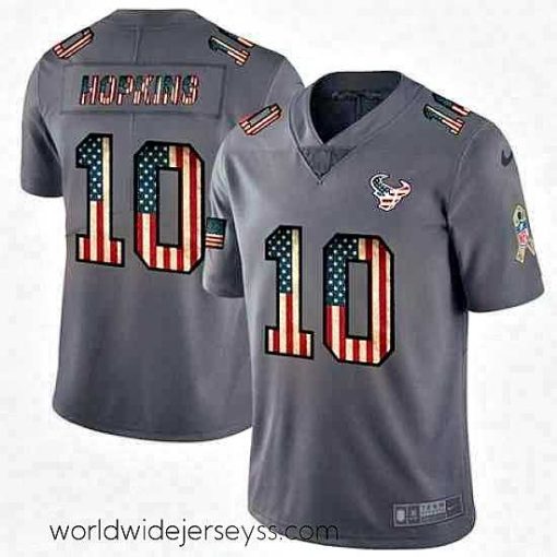 Finely crafted Nike Texans 10 DeAndre Hopkins 2019 Salute To Service USA Flag Fashion Limited Jersey