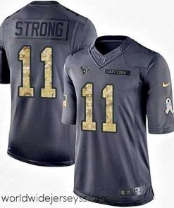 Marvelously styled Nike Texans #11 Jaelen Strong Black Mens Stitched NFL Limited 2016 Salute to Service Jersey