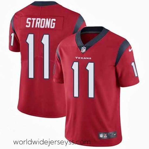 Exquisitely designed Nike Texans #11 Jaelen Strong Red Alternate Mens Stitched NFL Vapor Untouchable Limited Jersey