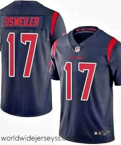 Superbly made Nike Texans #17 Brock Osweiler Navy Blue Mens Stitched NFL Limited Rush Jersey