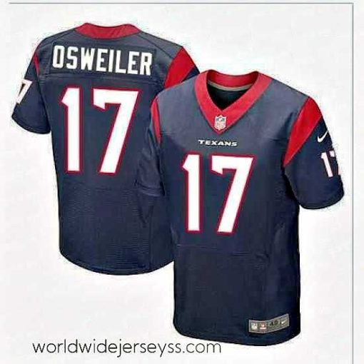 Exceptionally fashioned Nike Texans #17 Brock Osweiler Navy Blue Team Color Mens Stitched NFL Elite Jersey