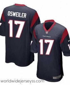 Exquisitely designed Nike Texans #17 Brock Osweiler Navy Blue Team Color Stitched NFL Elite Jersey