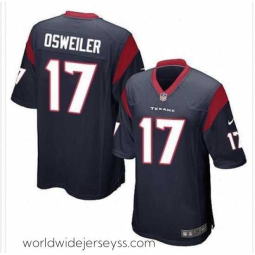 Exquisitely designed Nike Texans #17 Brock Osweiler Navy Blue Team Color Stitched NFL Elite Jersey