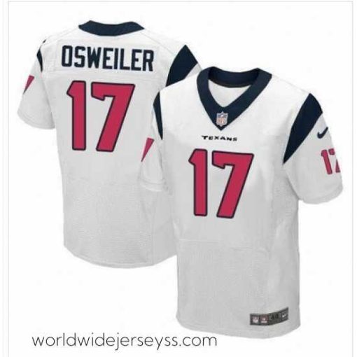 Finely crafted Nike Texans #17 Brock Osweiler White Mens Stitched NFL Elite Jersey
