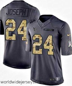 Exceptionally fashioned Nike Texans #24 Johnathan Joseph Black Stitched NFL Limited 2016 Salute to Service Jersey