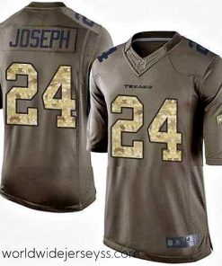 Superbly made Nike Texans #24 Johnathan Joseph Green Stitched NFL Limited Salute to Service Jersey