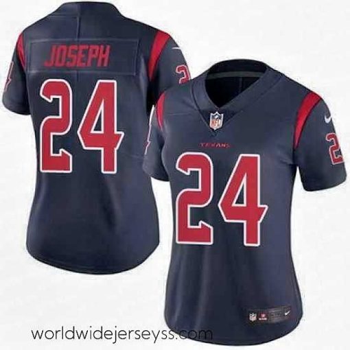 Superbly made Nike Texans #24 Johnathan Joseph Navy Blue Womens Stitched NFL Limited Rush Jersey