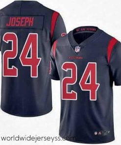 Superbly made Nike Texans 24 Johnathan Joseph Navy Blue Stitched NFL Limited Rush Jersey