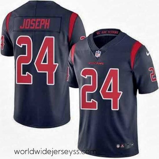 Superbly made Nike Texans 24 Johnathan Joseph Navy Blue Stitched NFL Limited Rush Jersey