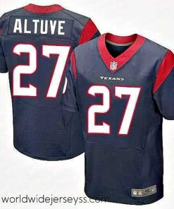 Marvelously styled Nike Texans #27 Jose Altuve Navy Blue Team Color Mens Stitched NFL Elite Jersey