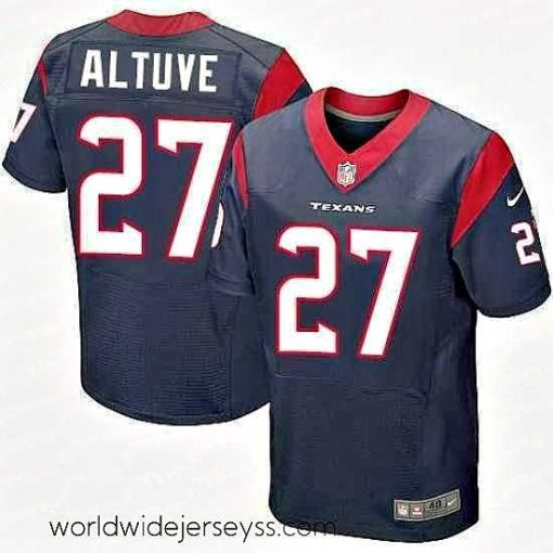 Marvelously styled Nike Texans #27 Jose Altuve Navy Blue Team Color Mens Stitched NFL Elite Jersey