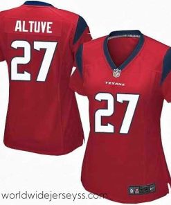 Superbly made Nike Texans #27 Jose Altuve Red Alternate Womens Stitched NFL Jersey