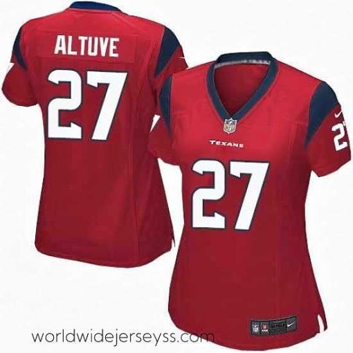 Superbly made Nike Texans #27 Jose Altuve Red Alternate Womens Stitched NFL Jersey