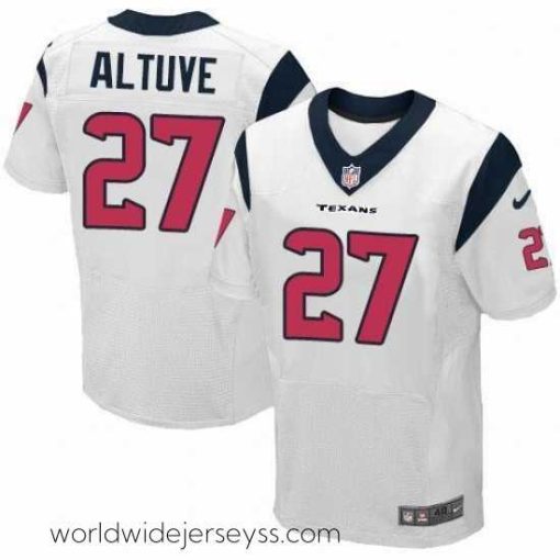 Marvelously styled Nike Texans #27 Jose Altuve White Mens Stitched NFL Elite Jersey
