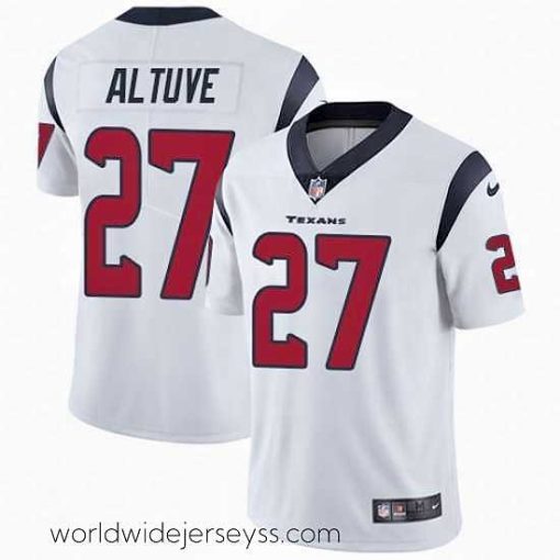 Finely crafted Nike Texans #27 Jose Altuve White Mens Stitched NFL Vapor Untouchable Limited Jersey