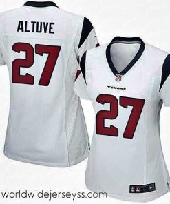Exquisitely designed Nike Texans #27 Jose Altuve White Womens Stitched NFL Elite Jersey