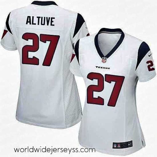 Exquisitely designed Nike Texans #27 Jose Altuve White Womens Stitched NFL Elite Jersey