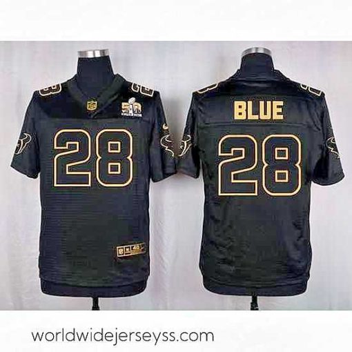 Exceptionally fashioned Nike Texans #28 Alfred Blue Black Mens Stitched NFL Elite Pro Line Gold Collection Jersey
