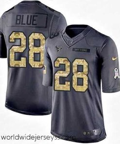 Exceptionally fashioned Nike Texans #28 Alfred Blue Black Mens Stitched NFL Limited 2016 Salute to Service Jersey