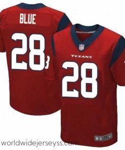 Exquisitely designed Nike Texans #28 Alfred Blue Red Alternate Mens Stitched NFL Elite Jersey