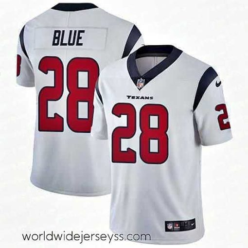 Exquisitely designed Nike Texans #28 Alfred Blue White Mens Stitched NFL Vapor Untouchable Limited Jersey