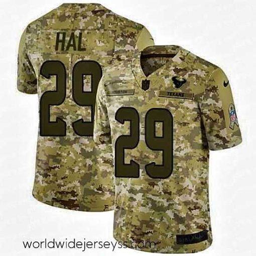 Finely crafted Nike Texans #29 Andre Hal Camo Mens Stitched NFL Limited 2018 Salute To Service Jersey