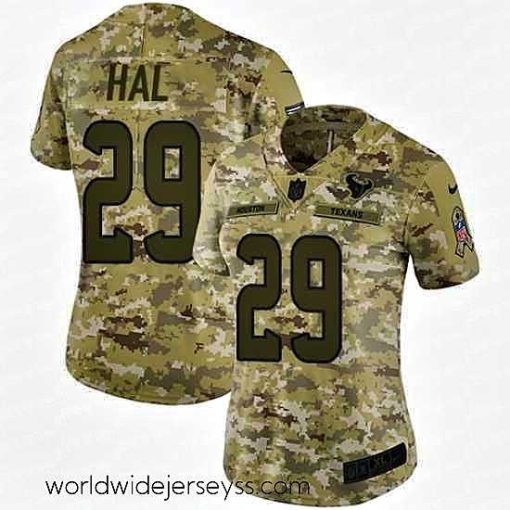Exceptionally fashioned Nike Texans #29 Andre Hal Camo Stitched NFL Limited 2018 Salute to Service Jersey