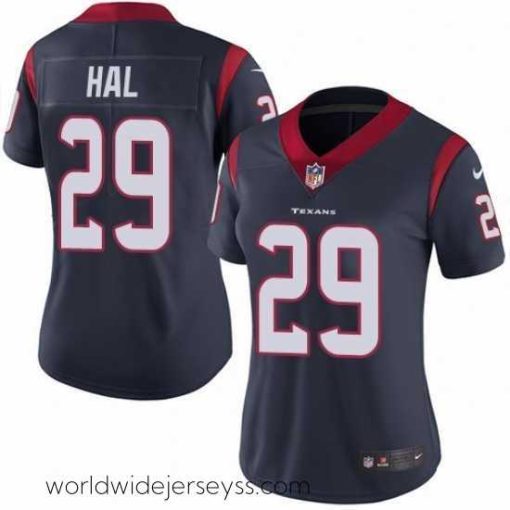 Exceptionally fashioned Nike Texans #29 Andre Hal Navy Blue Team Color Womens Stitched NFL Vapor Untouchable Limited Jersey
