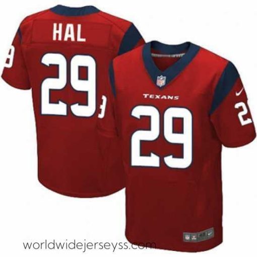 Marvelously styled Nike Texans #29 Andre Hal Red Alternate Mens Stitched NFL Elite Jersey
