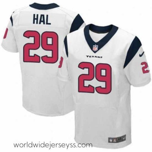 Marvelously styled Nike Texans #29 Andre Hal White Mens Stitched NFL Elite Jersey