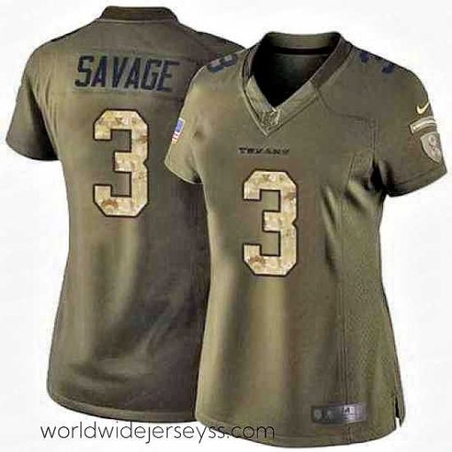 Exceptionally fashioned Nike Texans #3 Tom Savage Green Womens Stitched NFL Limited Salute to Service Jersey