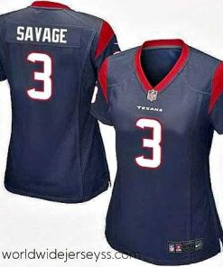 Superbly made Nike Texans #3 Tom Savage Navy Blue Team Color Womens Stitched NFL Elite Jersey