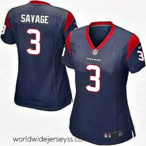 Superbly made Nike Texans #3 Tom Savage Navy Blue Team Color Womens Stitched NFL Elite Jersey