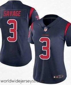 Superbly made Nike Texans #3 Tom Savage Navy Blue Womens Stitched NFL Limited Rush Jersey