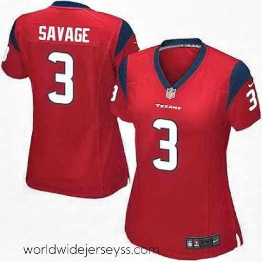 Marvelously styled Nike Texans #3 Tom Savage Red Alternate Womens Stitched NFL Elite Jersey