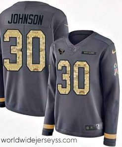 Exceptionally fashioned Nike Texans 30 Kevin Johnson Anthracite Salute to Service Limited Jersey