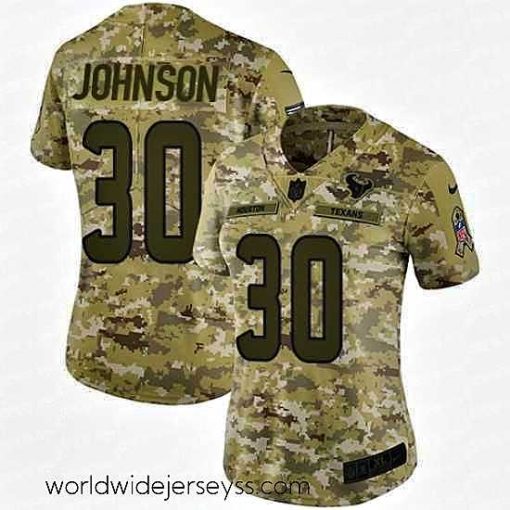 Superbly made Nike Texans #30 Kevin Johnson Camo Stitched NFL Limited 2018 Salute to Service Jersey