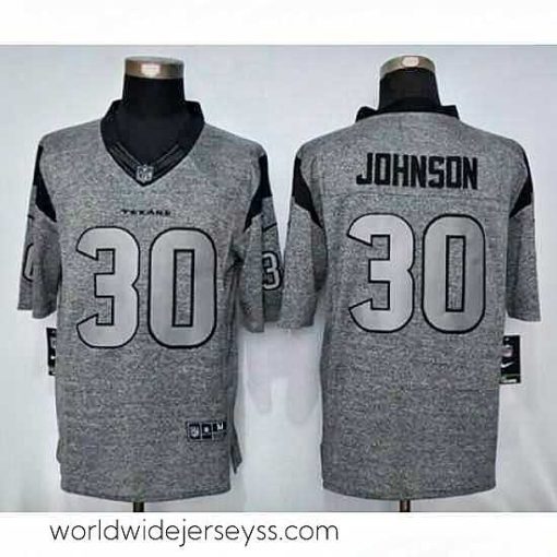 Exceptionally fashioned Nike Texans #30 Kevin Johnson Gray Stitched NFL Limited Gridiron Gray Jersey