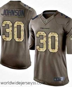Superbly made Nike Texans #30 Kevin Johnson Green Stitched NFL Limited Salute to Service Jersey