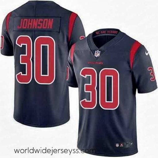 Marvelously styled Nike Texans #30 Kevin Johnson Navy Blue Mens Stitched NFL Limited Rush Jersey